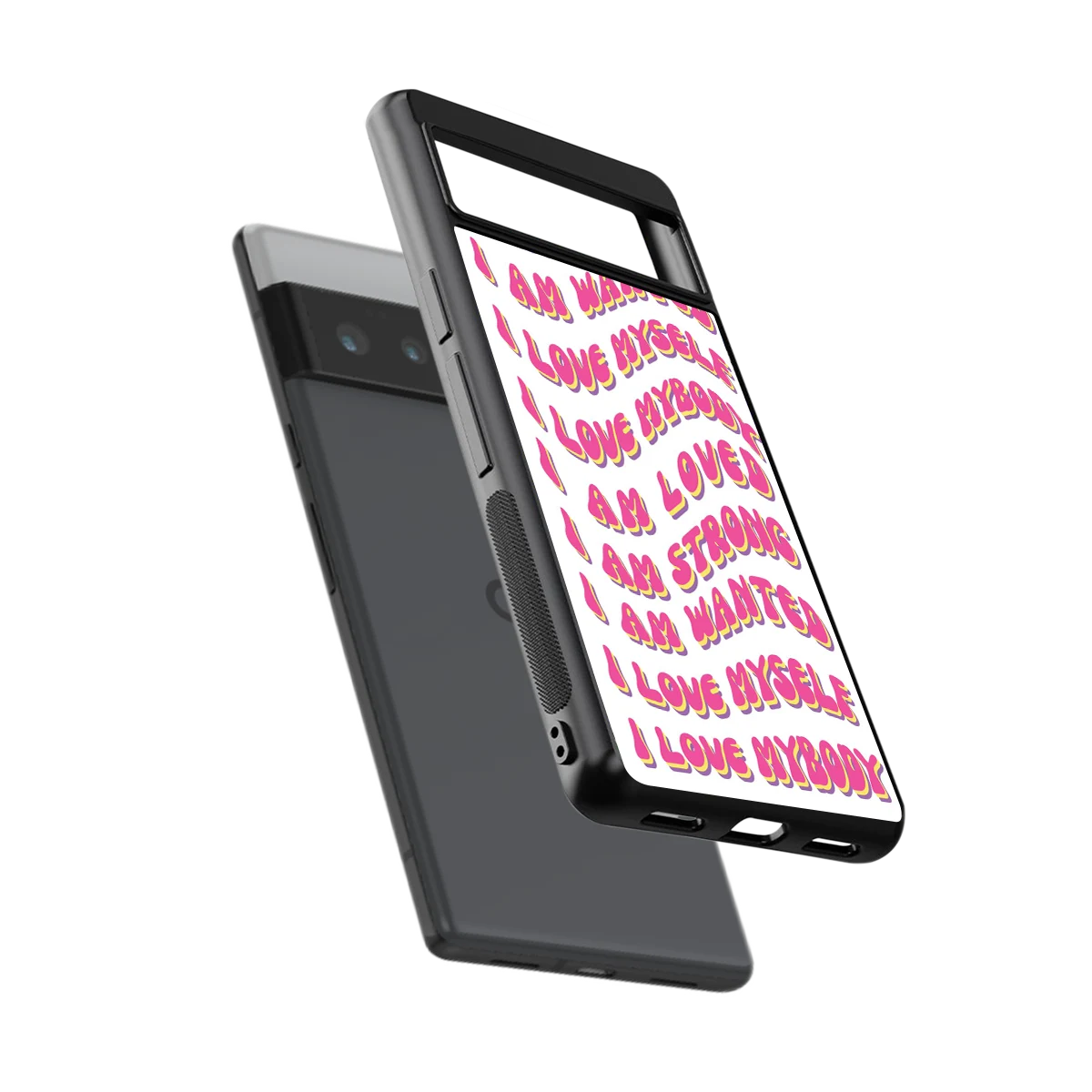 Affirmation sleek google pixel 6 pro cover with tempered glass back and TPU edges