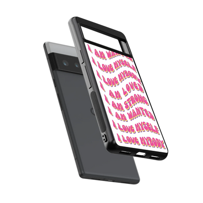 Affirmation sleek google pixel 6 pro cover with tempered glass back and TPU edges