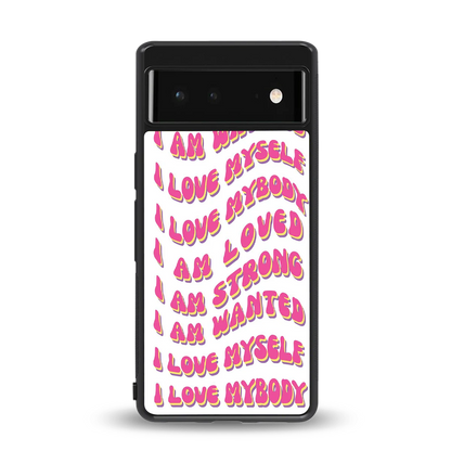 Affirmation back phone cover | glass case for google pixel 6a