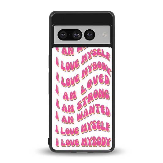 Affirmation back phone cover | glass case for google pixel 7 pro