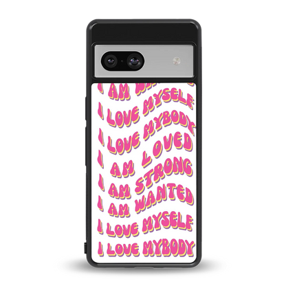 Affirmation back phone cover | glass case for google pixel 7a