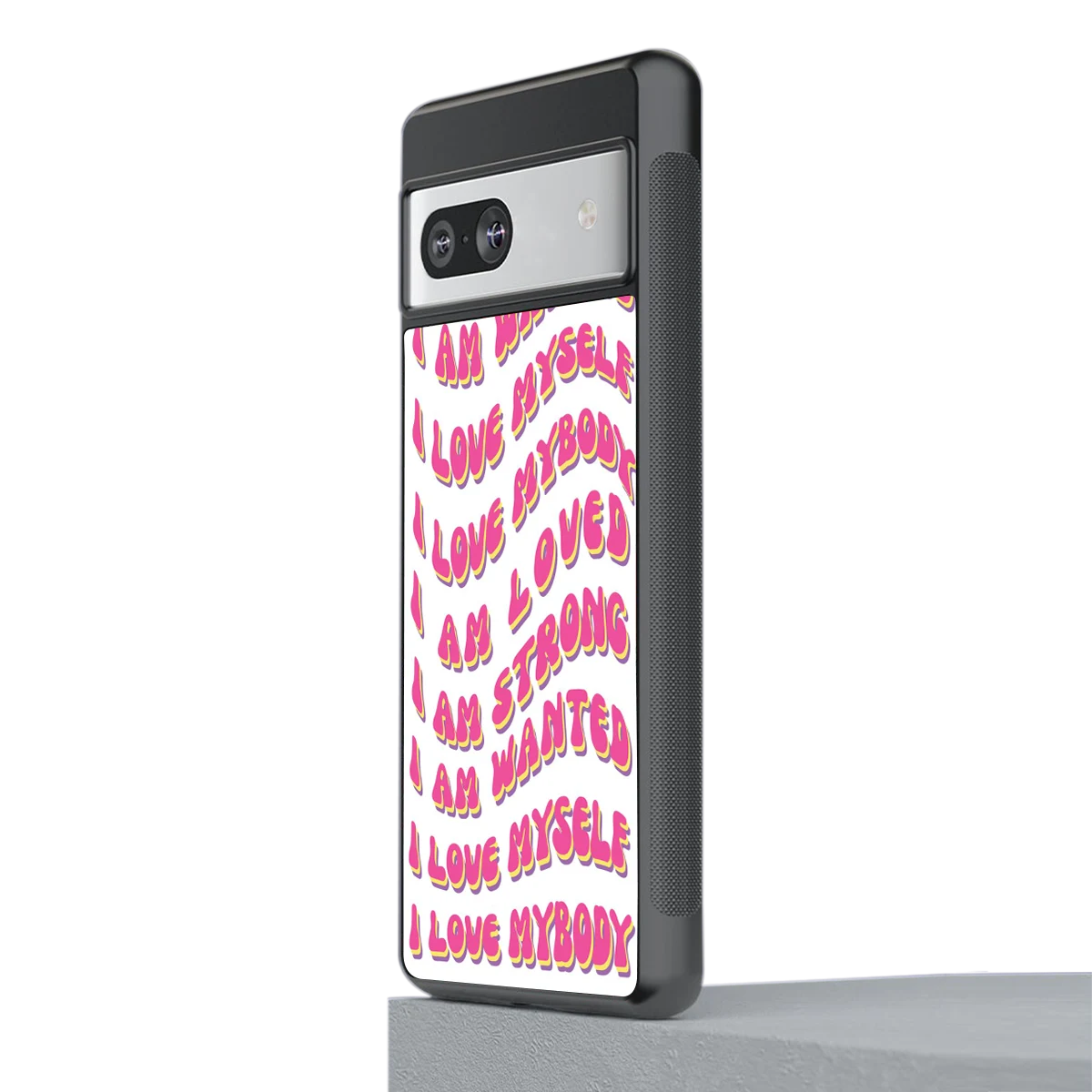 Affirmation stylish phone case for google pixel 7 | glossy glass and slim fit