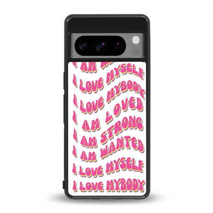 Affirmation back phone cover | glass case for google pixel 8 pro