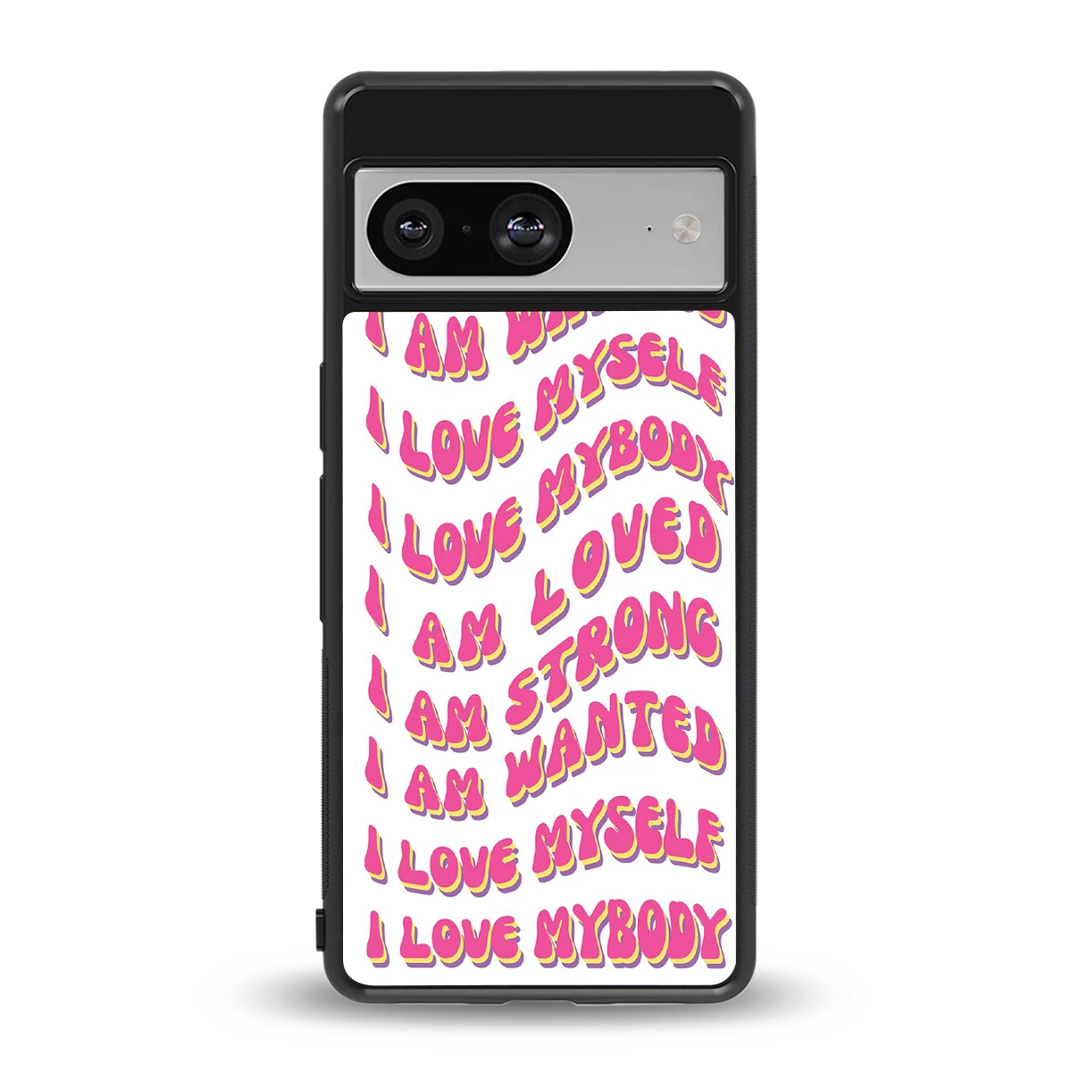Affirmation back phone cover | glass case for google pixel 8