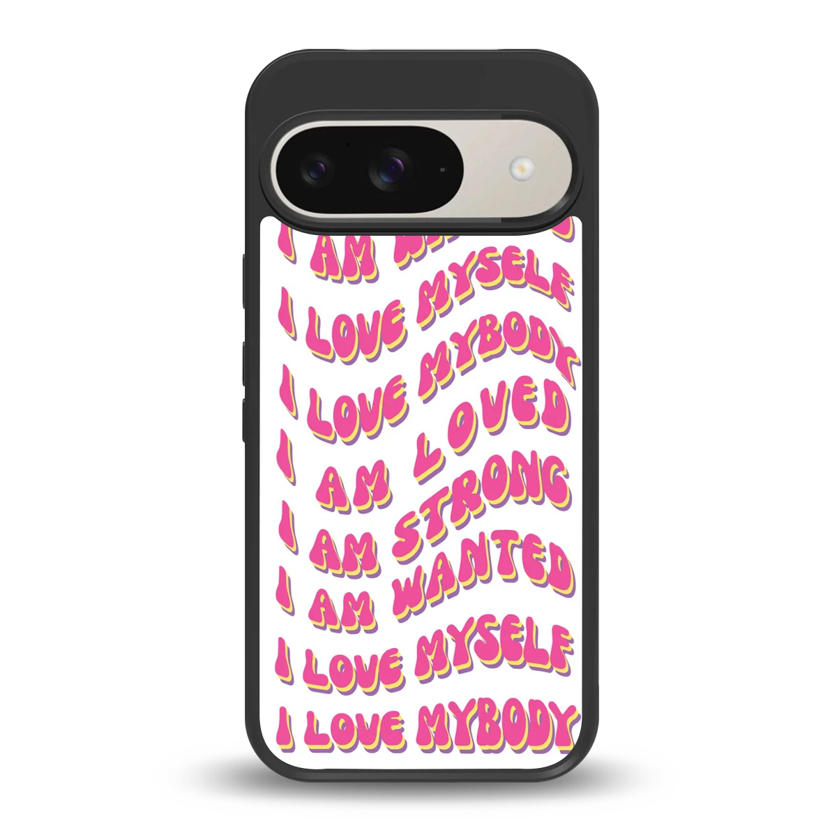 Affirmation back phone cover | glass case for google pixel 9