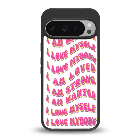 Affirmation back phone cover | glass case for google pixel 9 pro