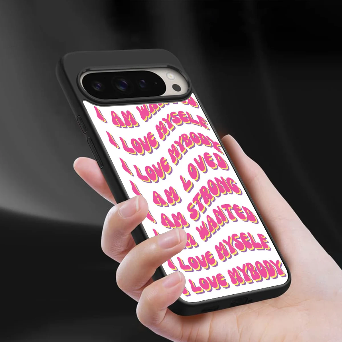 Affirmation sleek google pixel 9 pro cover with tempered glass back and TPU edges