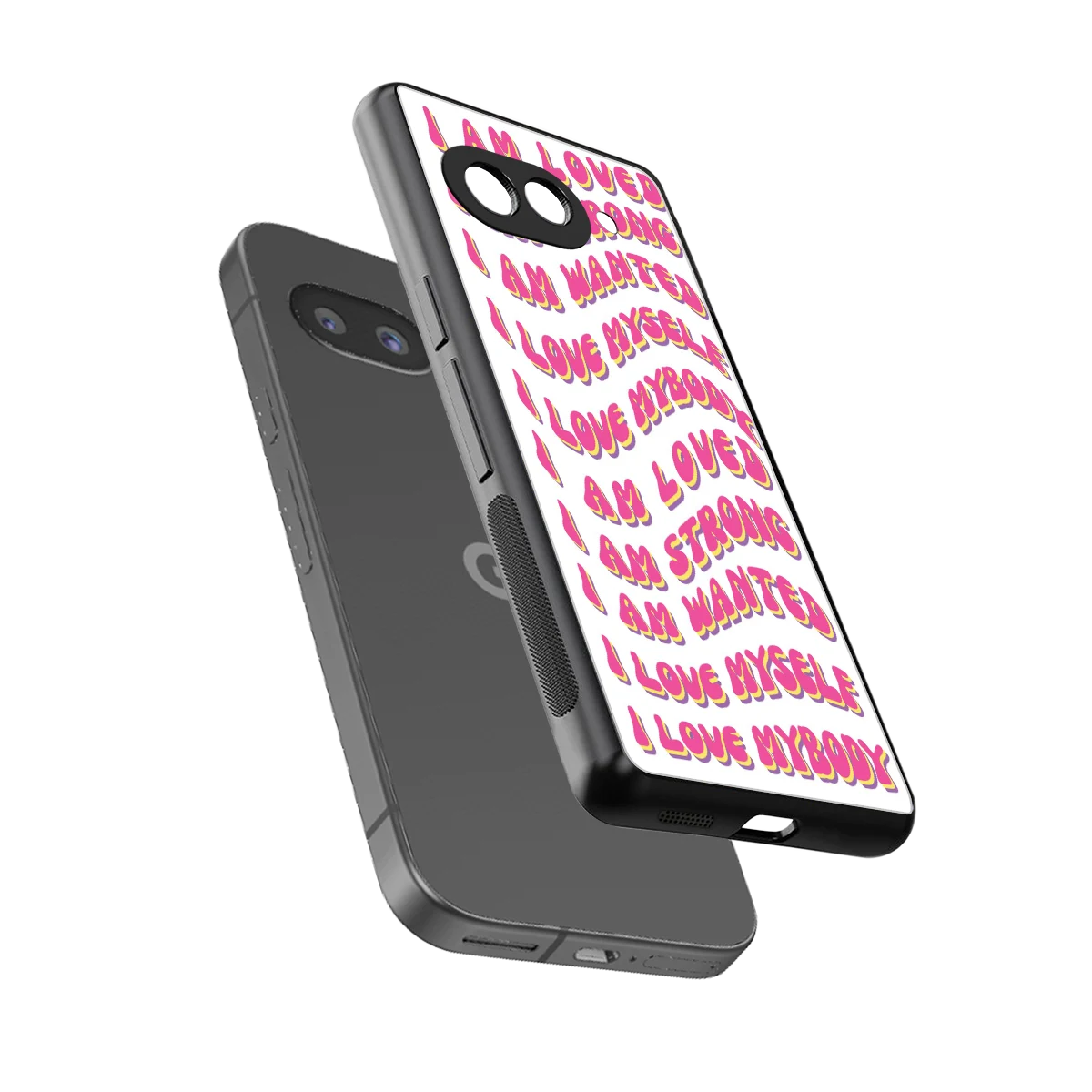 Affirmation sleek google pixel 10a cover with tempered glass back and TPU edges