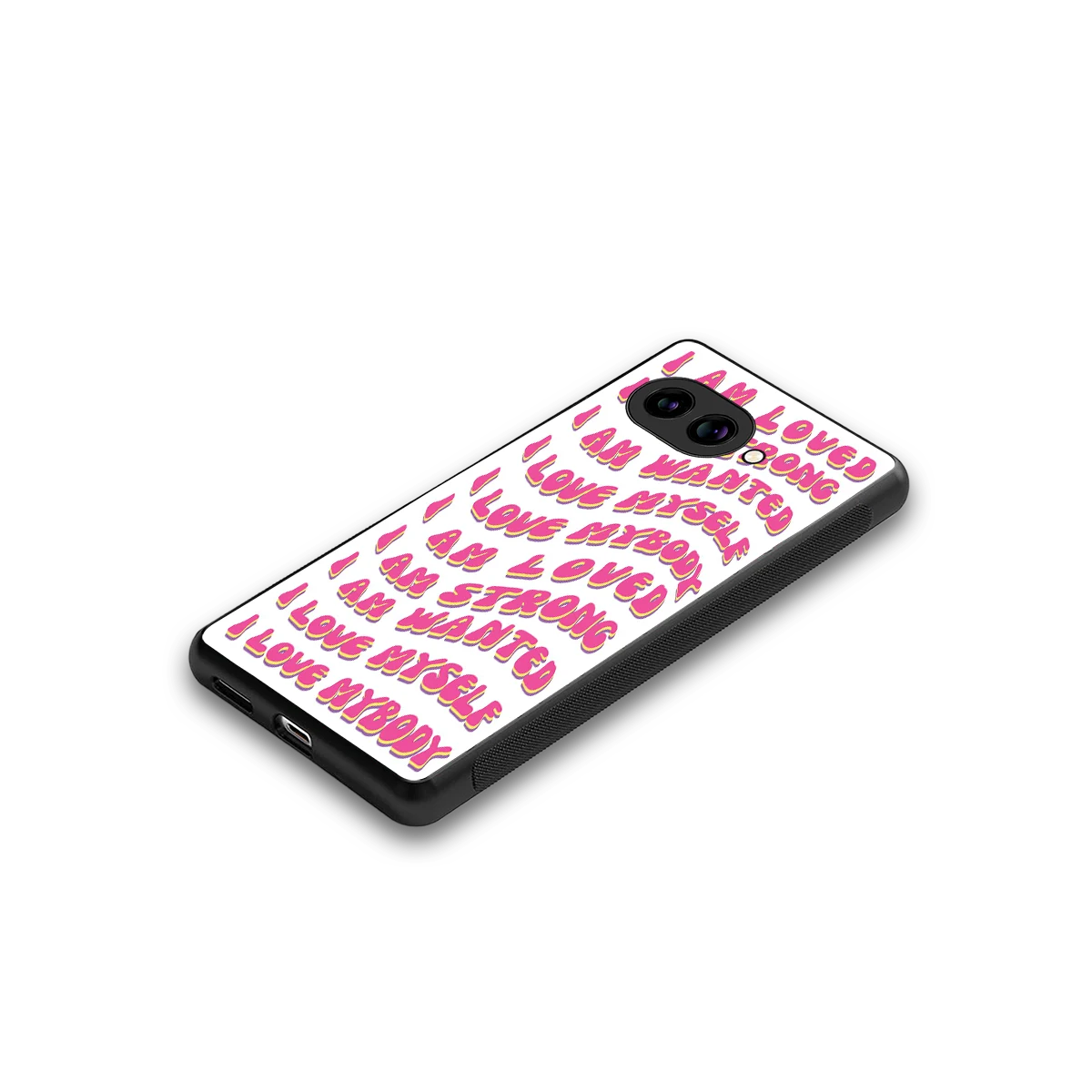 Affirmation stylish phone case for google pixel 10a | glossy glass and slim fit