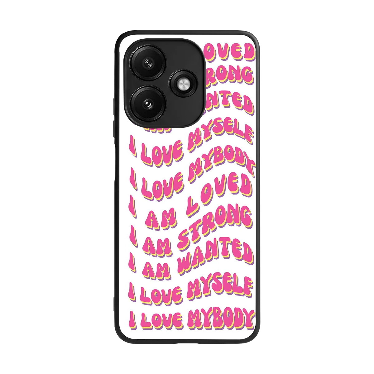 Affirmation back phone cover | glass case for redmi 12 5g