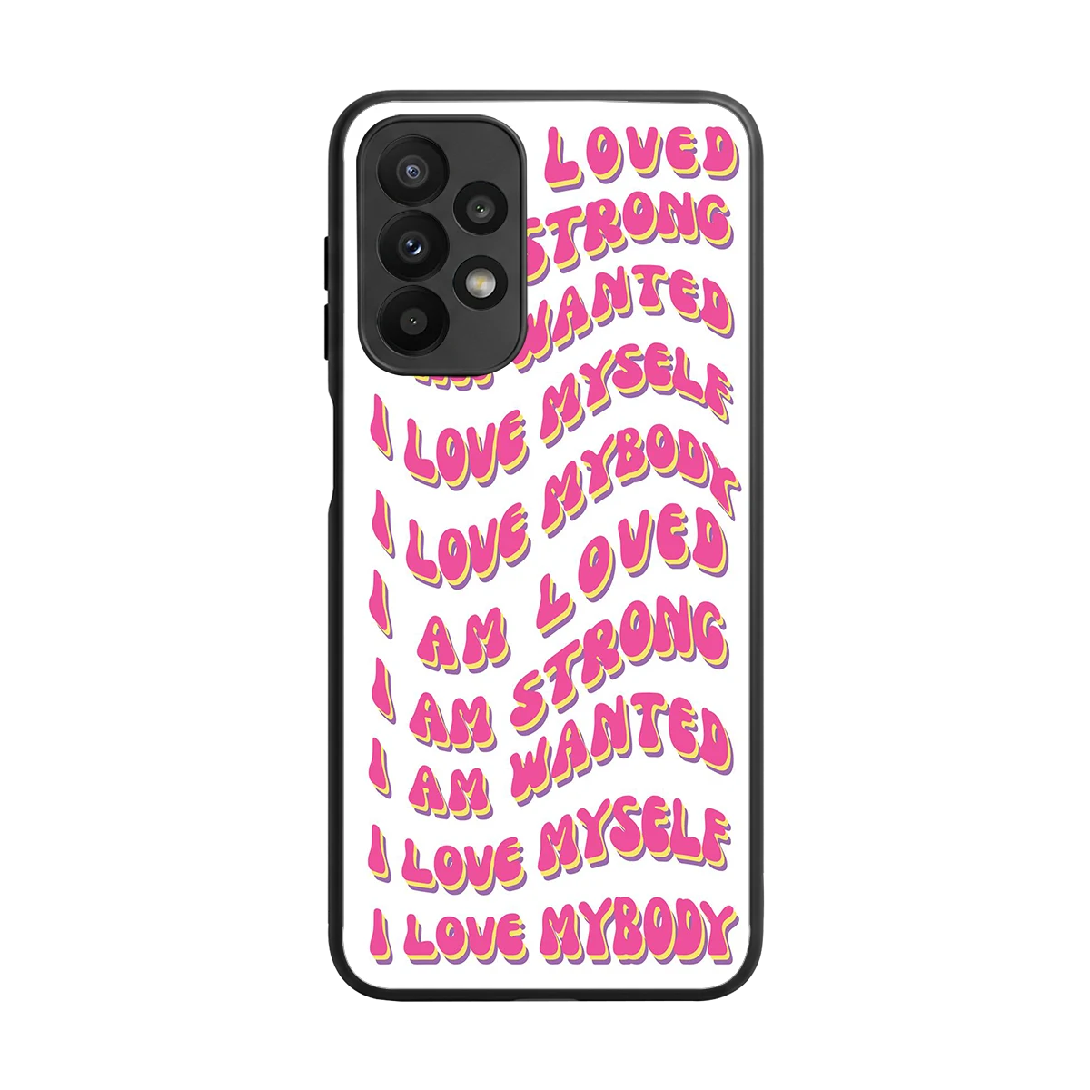 Affirmation back phone cover | glass case for samsung galaxy a23