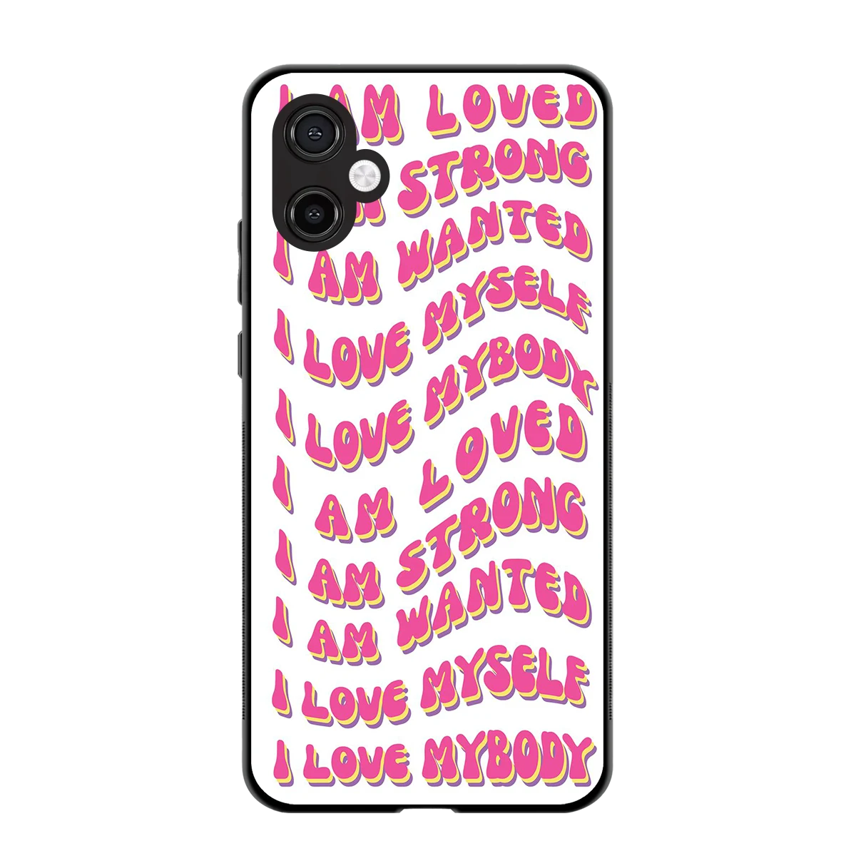 Affirmation back phone cover | glass case for samsung galaxy a06 5g