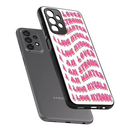 Affirmation sleek samsung galaxy a23 cover with tempered glass back and TPU edges