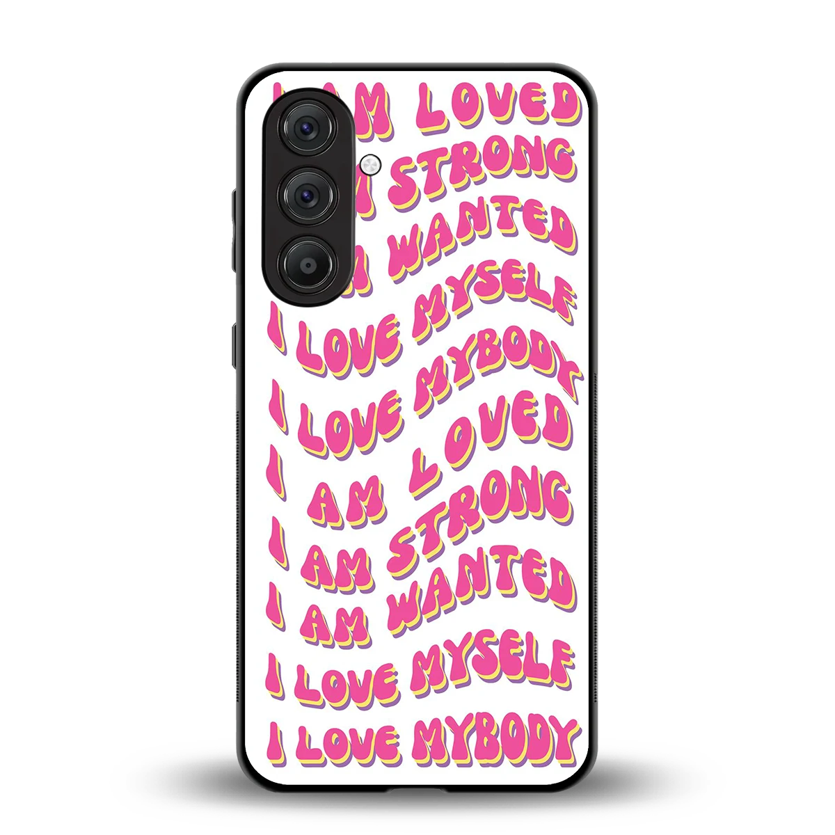 Affirmation back phone cover | glass case for samsung galaxy a15 5g