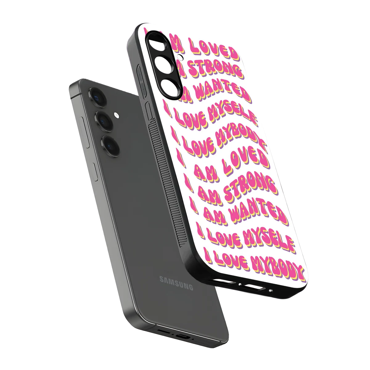 Affirmation sleek samsung galaxy a25 5g cover with tempered glass back and TPU edges