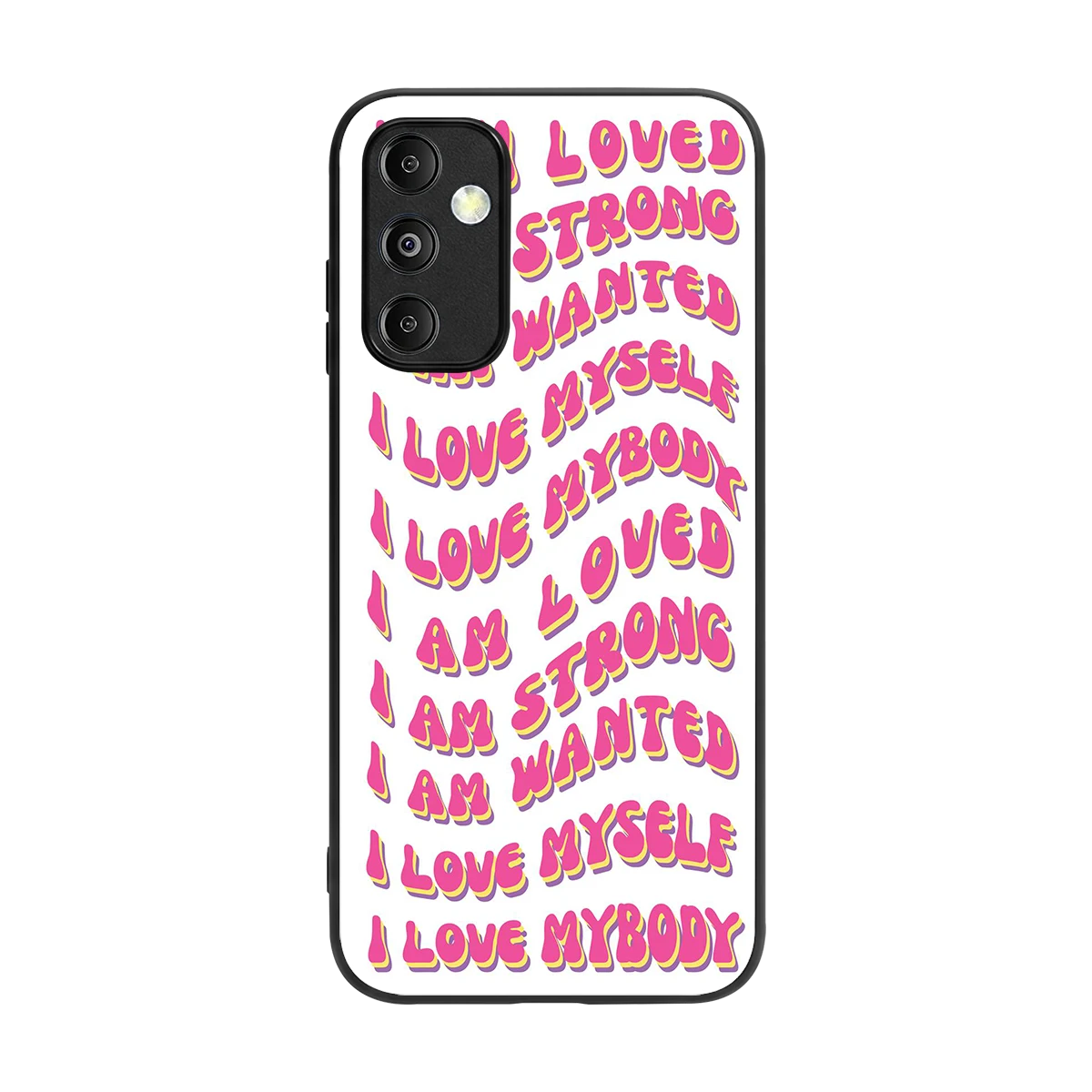 Affirmation back phone cover | glass case for samsung galaxy m14 5g