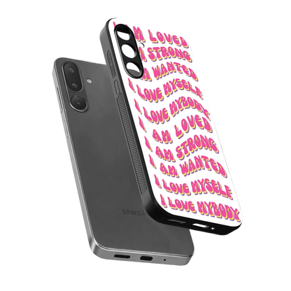 Affirmation sleek samsung galaxy m56 5g cover with tempered glass back and TPU edges