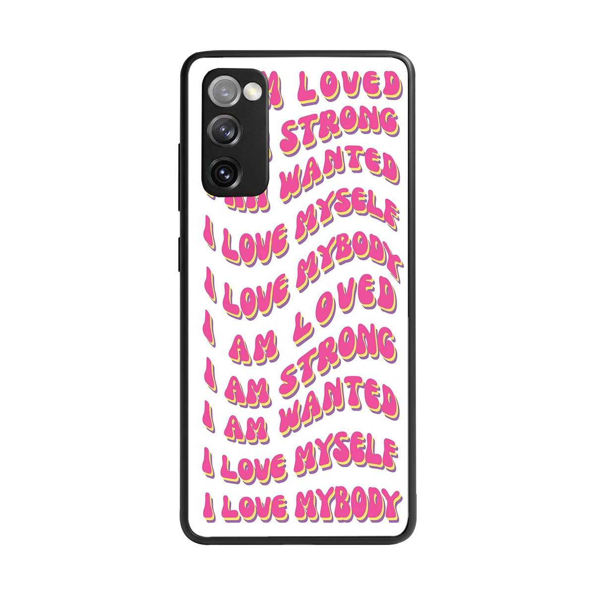 Affirmation back phone cover | glass case for samsung galaxy s20 fe