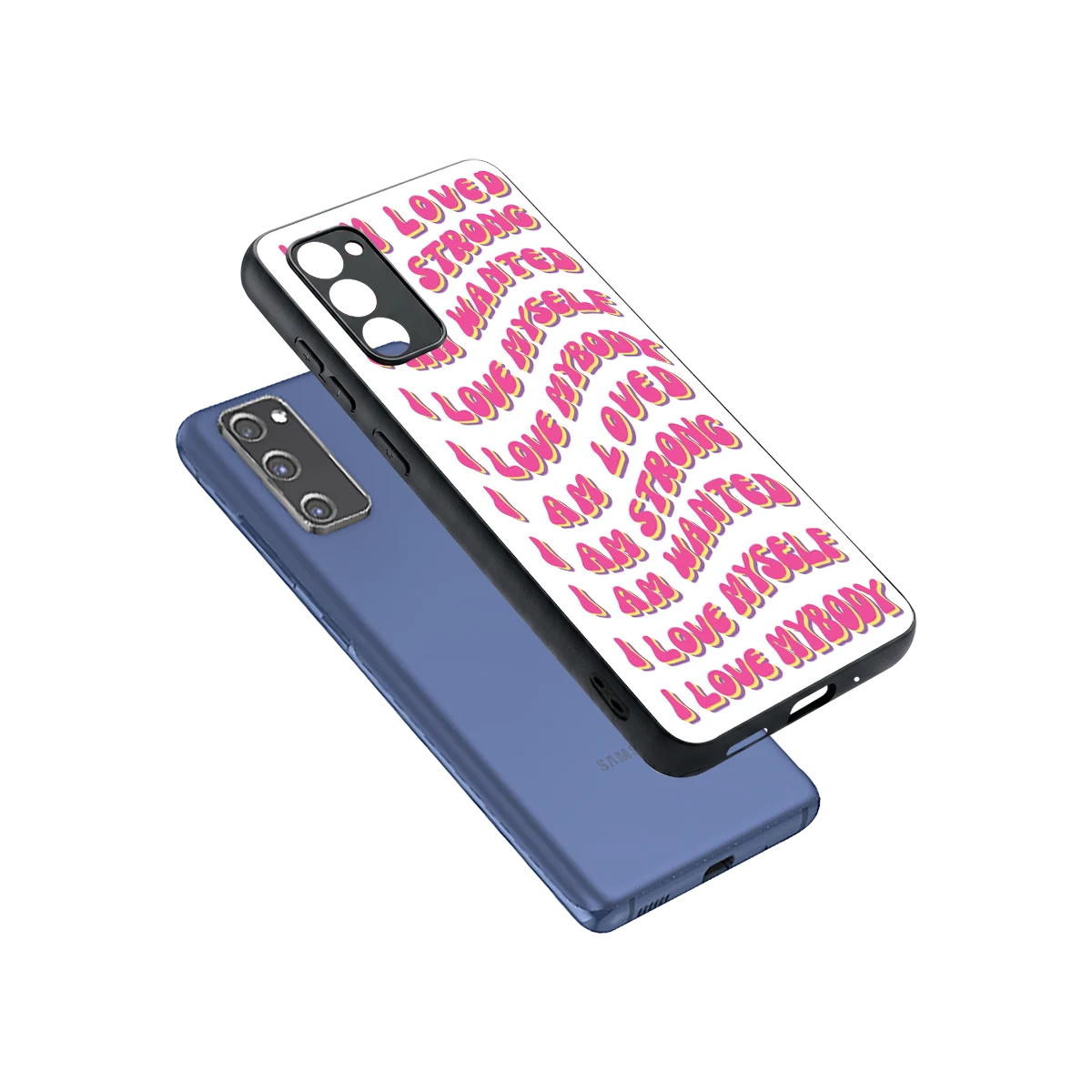 Affirmation sleek samsung galaxy s20 fe cover with tempered glass back and TPU edges