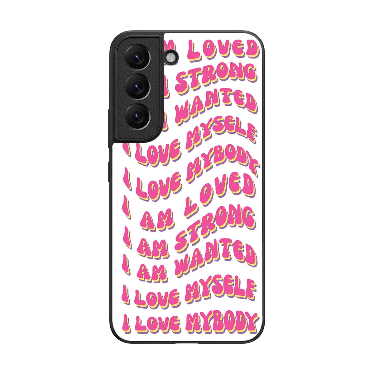 Affirmation back phone cover | glass case for samsung galaxy s22