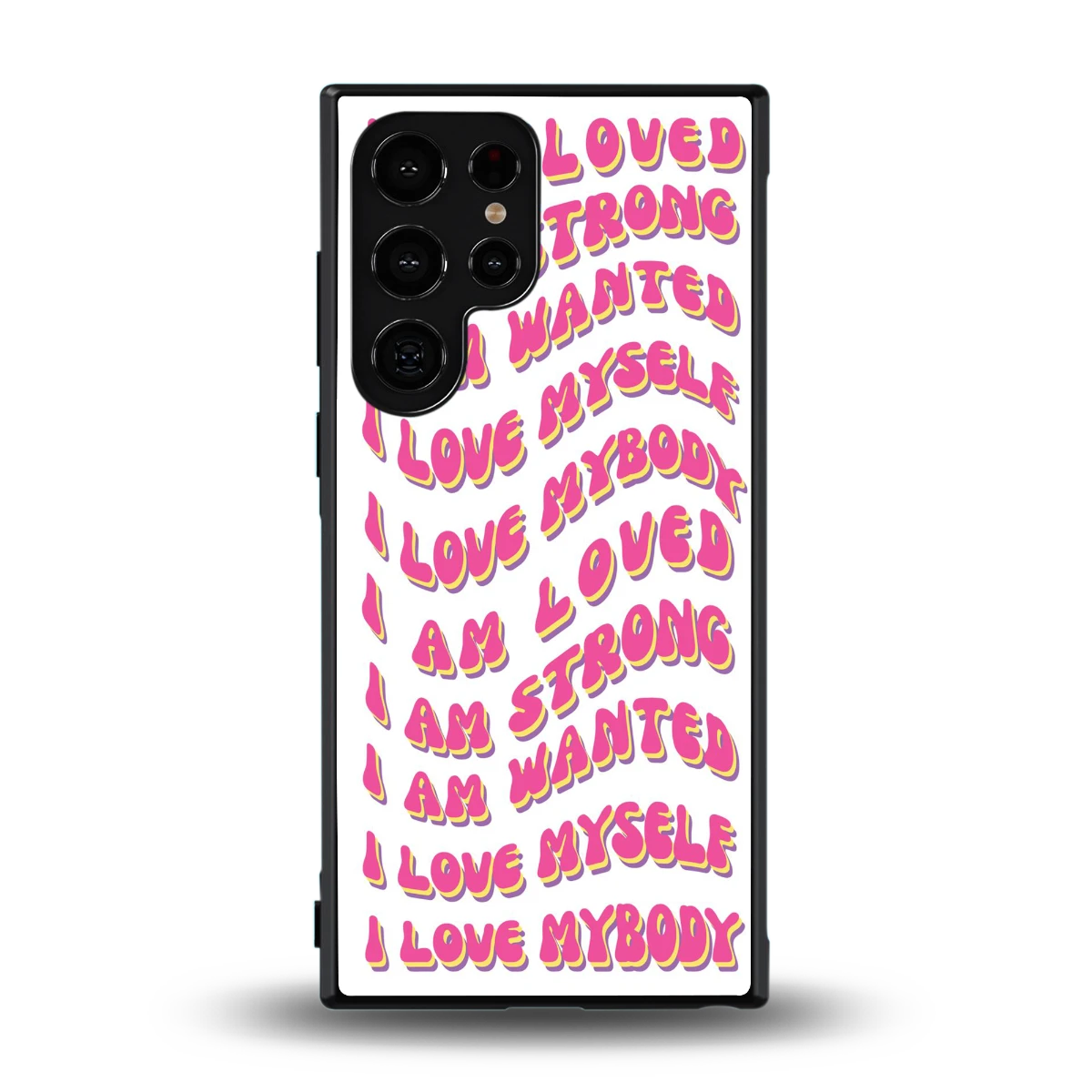 Affirmation back phone cover | glass case for samsung galaxy s24 ultra