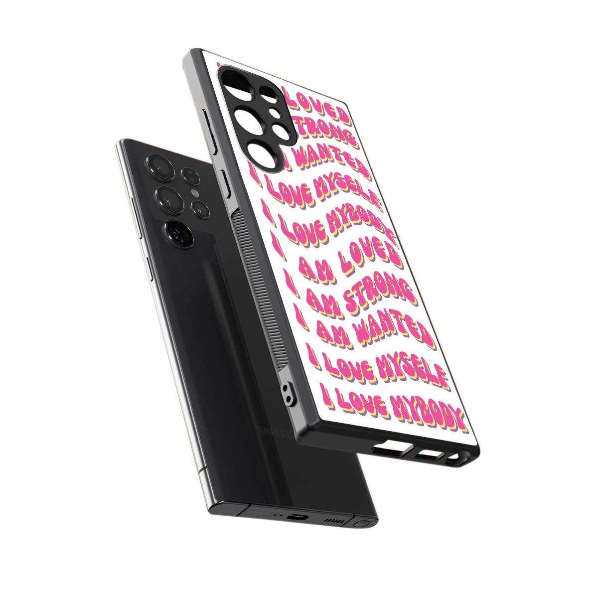 Affirmation sleek samsung galaxy s23 ultra cover with tempered glass back and TPU edges