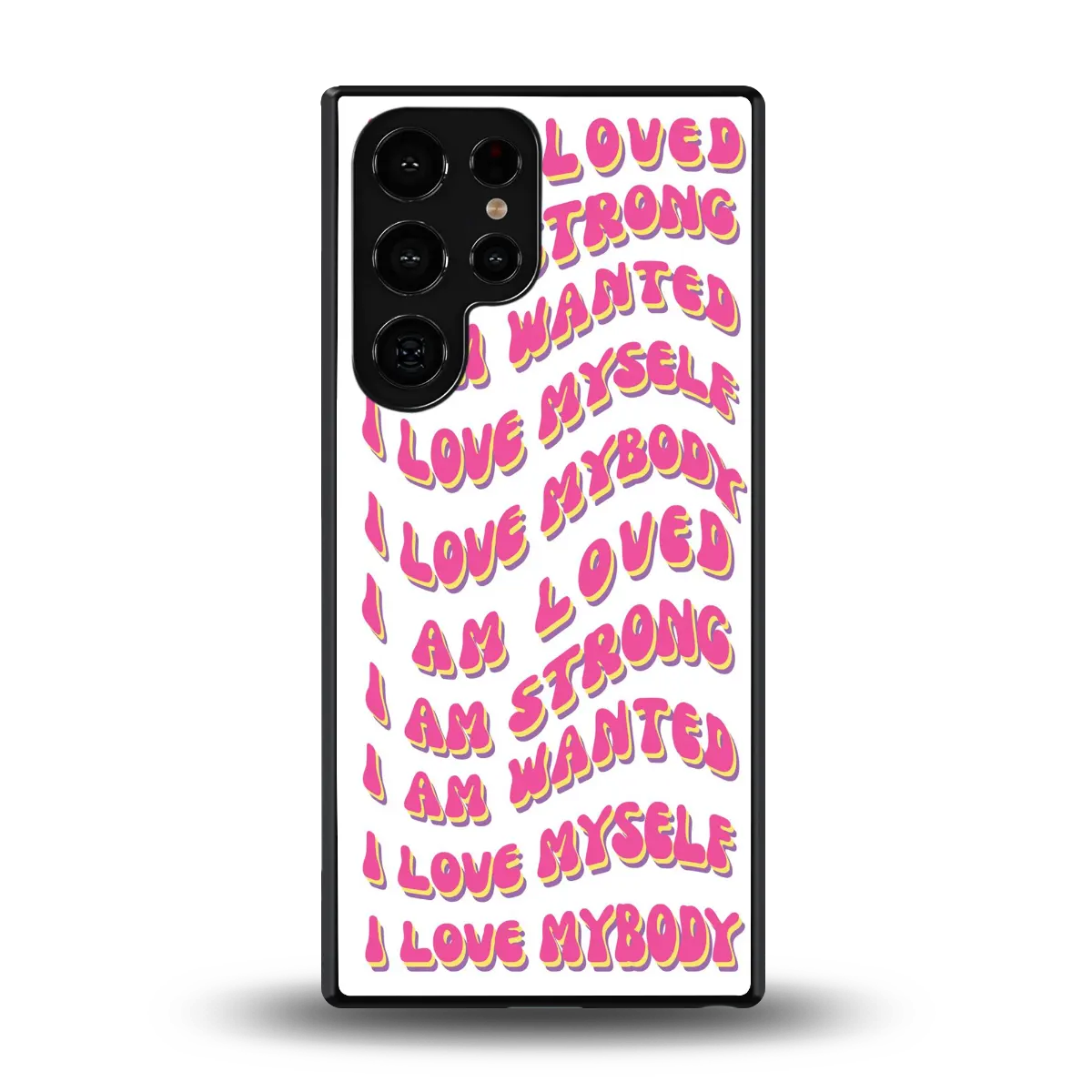 Affirmation back phone cover | glass case for samsung galaxy s25 ultra