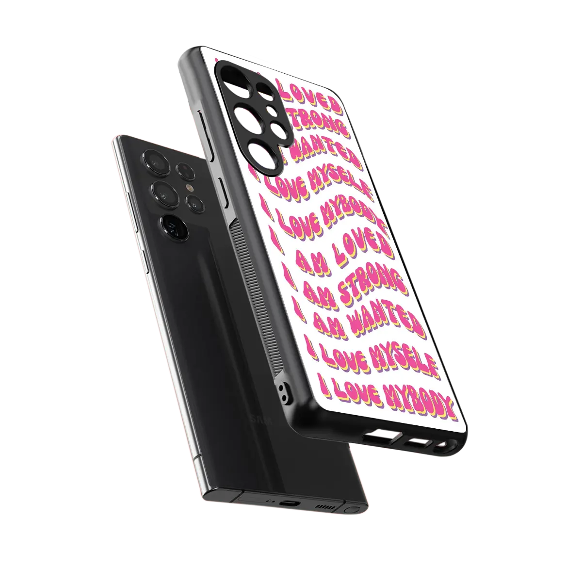 Affirmation sleek samsung galaxy s25 ultra cover with tempered glass back and TPU edges