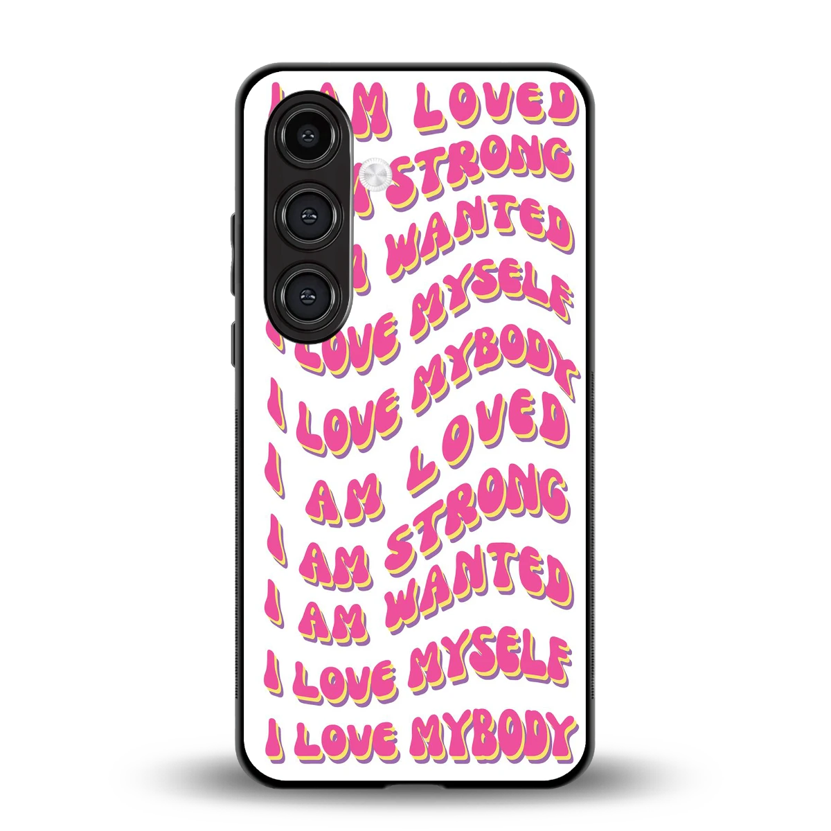 Affirmation back phone cover | glass case for samsung galaxy s24 fe