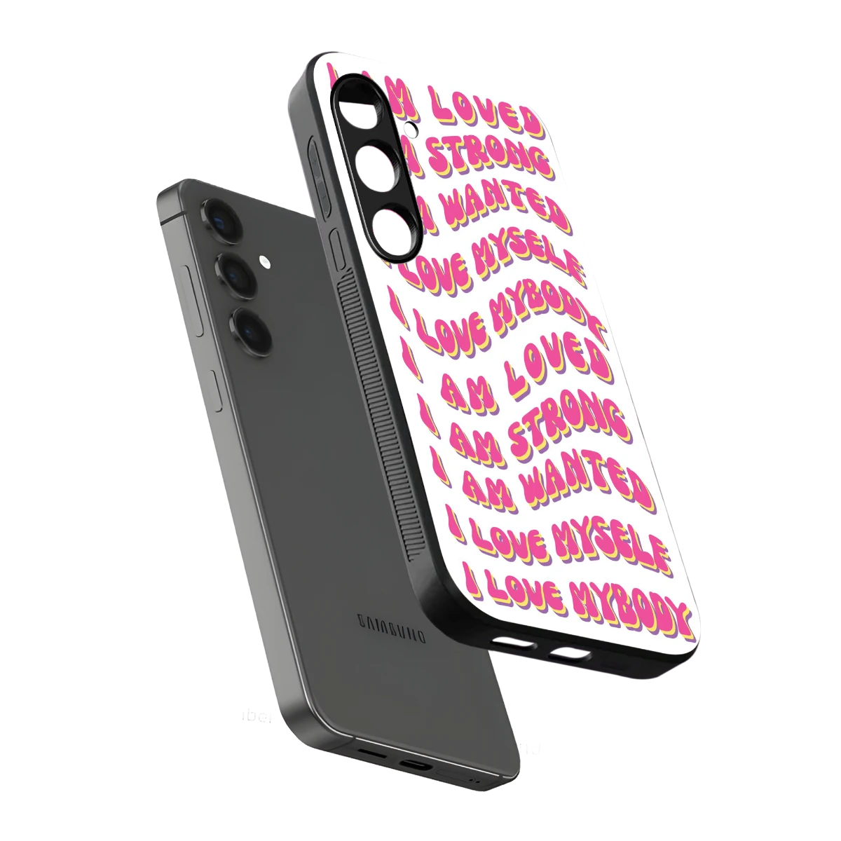 Affirmation sleek samsung galaxy s24 cover with tempered glass back and TPU edges