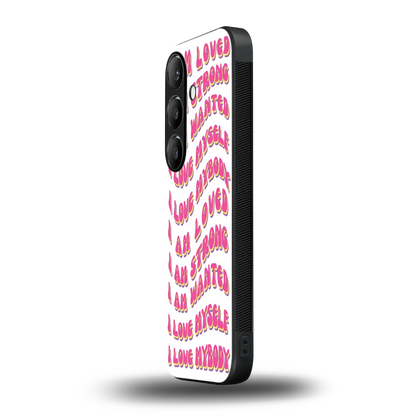 Affirmation samsung galaxy s24 fe mobile cover | shockproof glass phone case