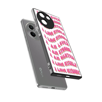 Affirmation sleek vivo v30e cover with tempered glass back and TPU edges