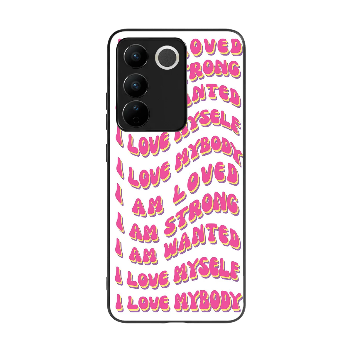 Affirmation back phone cover | glass case for vivo v27 5g