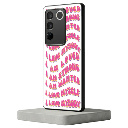 Affirmation vivo v27 5g mobile cover | shockproof glass phone case
