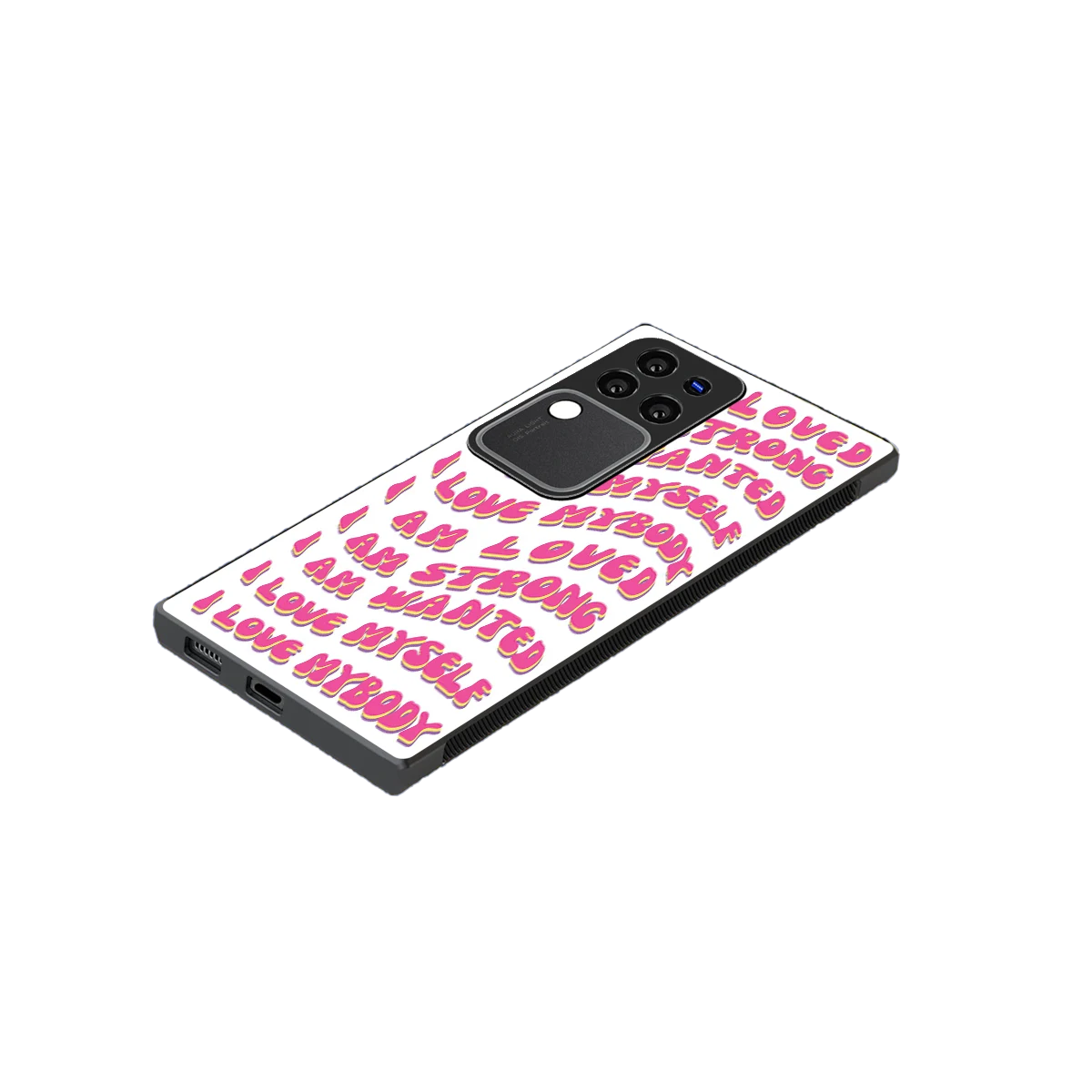 Affirmation stylish phone case forvivo v30 pro | glossy glass and slim fit