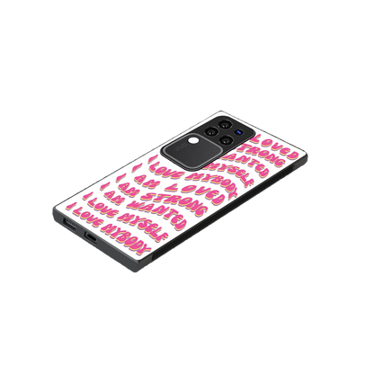 Affirmation stylish phone case forvivo v30 pro | glossy glass and slim fit