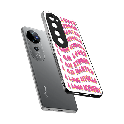 Affirmation sleek vivo v40 pro cover with tempered glass back and TPU edges