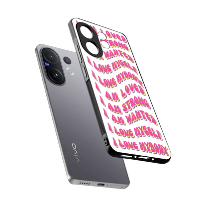 Affirmation sleek vivo v60 cover with tempered glass back and TPU edges