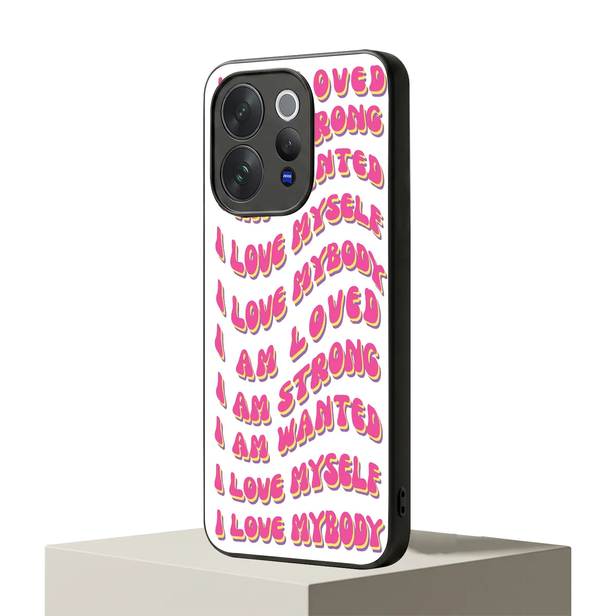 Affirmation vivo v70 elite mobile cover | shockproof glass phone case