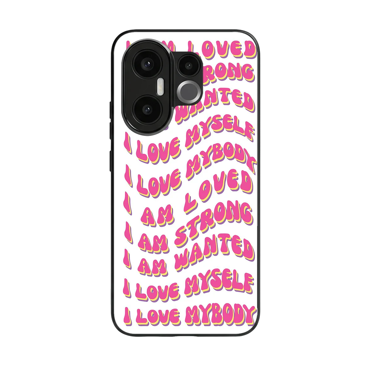 Affirmation back phone cover | glass case for vivo x200 fe