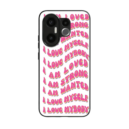 Affirmation back phone cover | glass case for vivo x200 fe
