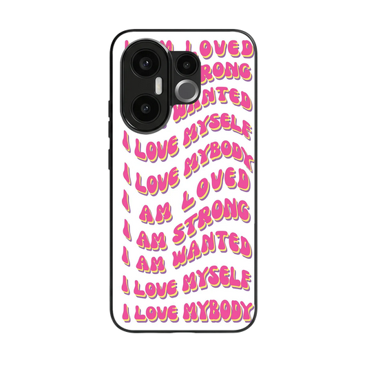 Affirmation back phone cover | glass case for vivo x200 fe