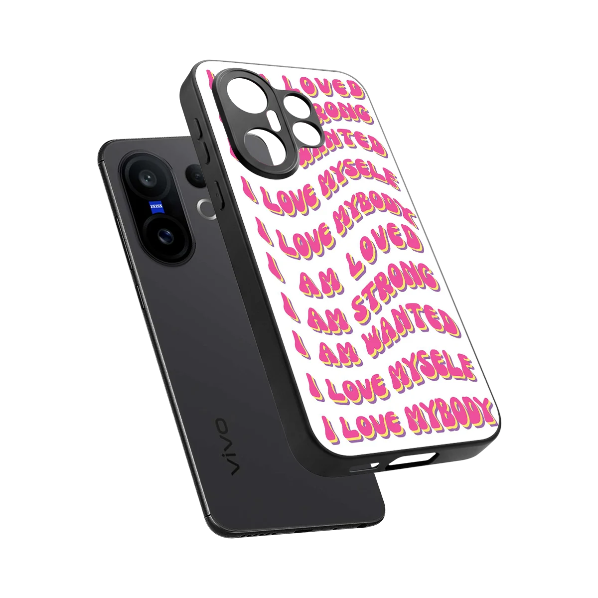 Affirmation sleek vivo x200 fe cover with tempered glass back and TPU edges