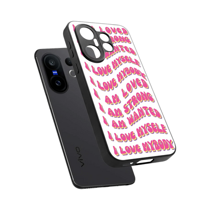 Affirmation sleek vivo x200 fe cover with tempered glass back and TPU edges