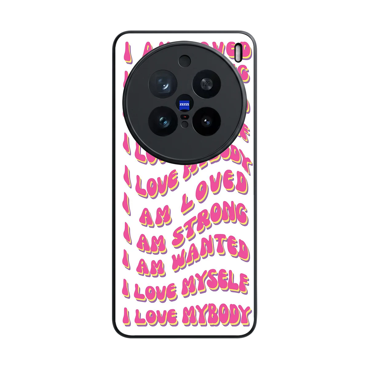 Affirmation back phone cover | glass case for vivo x200 pro