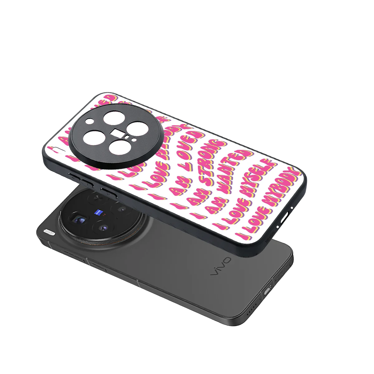 Affirmation sleek vivo x300 pro cover with tempered glass back and TPU edges