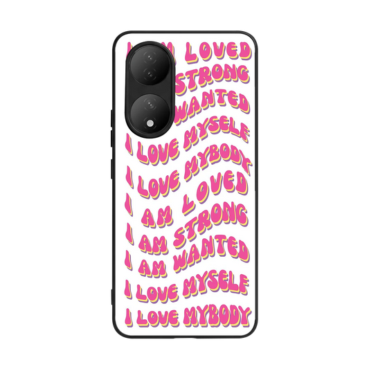 Affirmation back phone cover | glass case for Vivo-y100