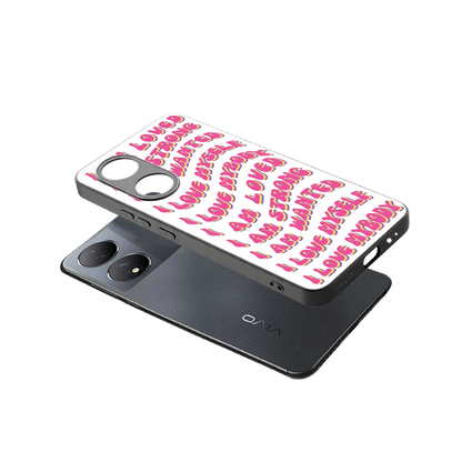 Affirmation sleek Vivo-y100 cover with tempered glass back and TPU edges