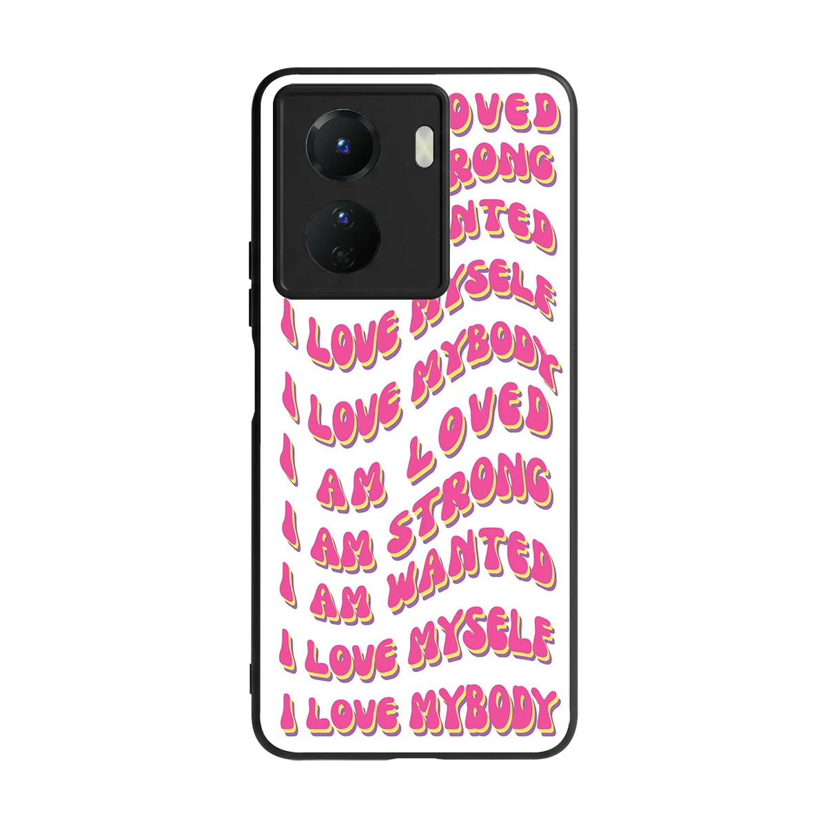 Affirmation back phone cover | glass case for vivo y16