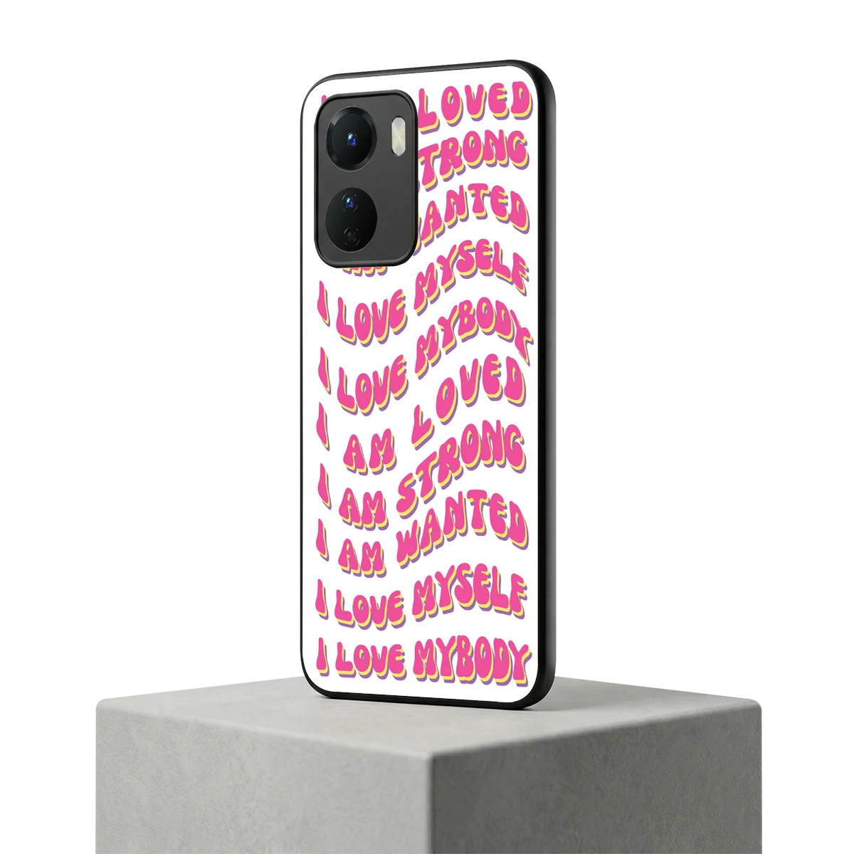 Affirmation vivo y16 mobile cover | shockproof glass phone case